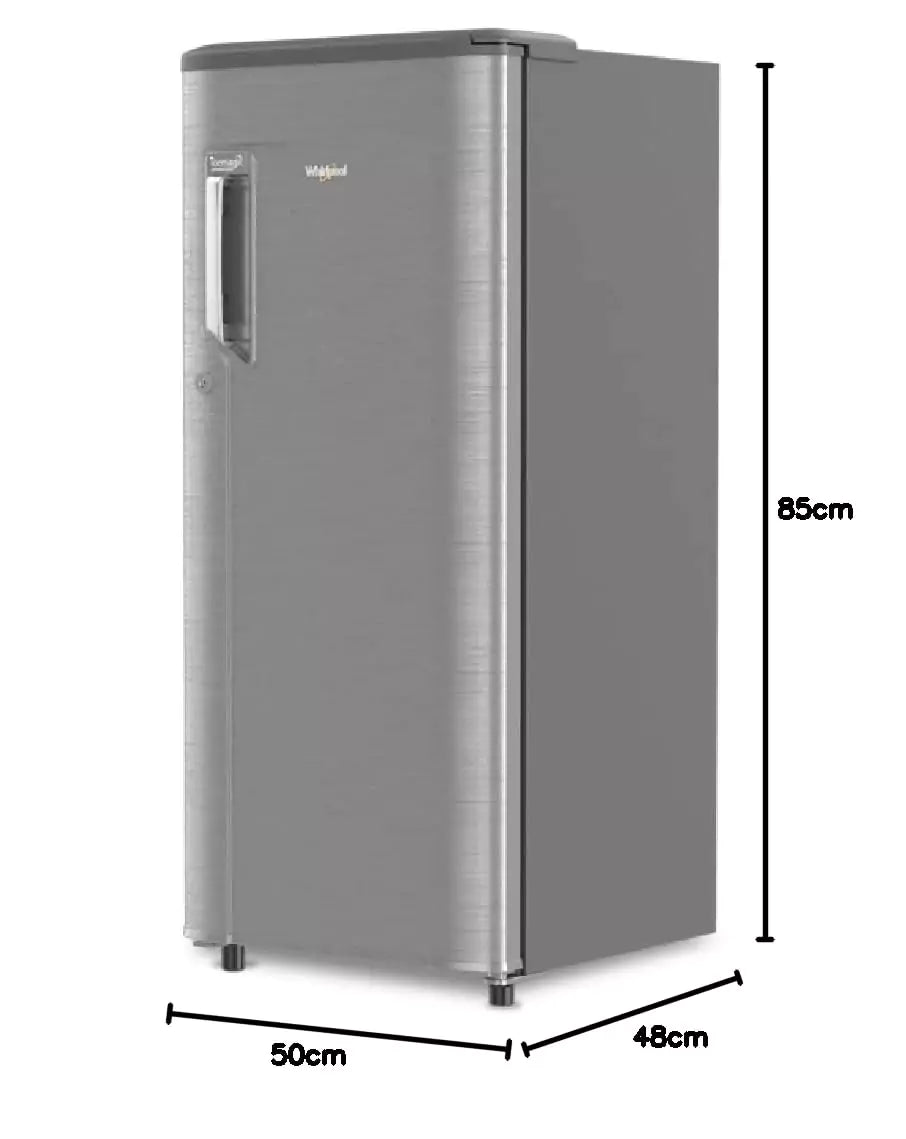 Whirlpool 184 Litre 3 Star Direct Cool Single Door Refrigerator, Lumina Steel-Z (72511)