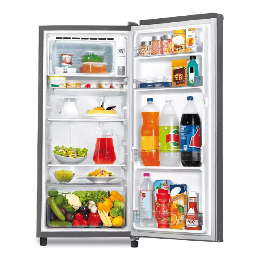 Whirlpool 184 Litre 3 Star Direct Cool Single Door Refrigerator, Lumina Steel-Z (72511)