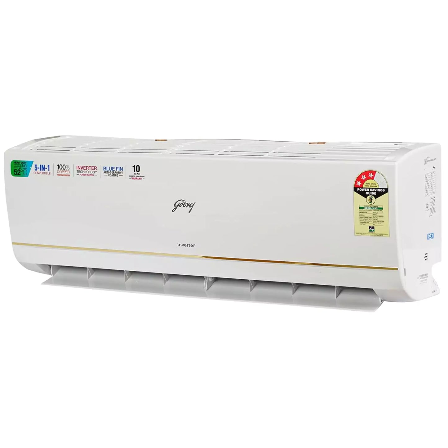 GODREJ 1 Ton 3 Star Copper, Convertible 5-in-1 Cooling Split Air Conditioner (SIC 12TTC3 GWK)