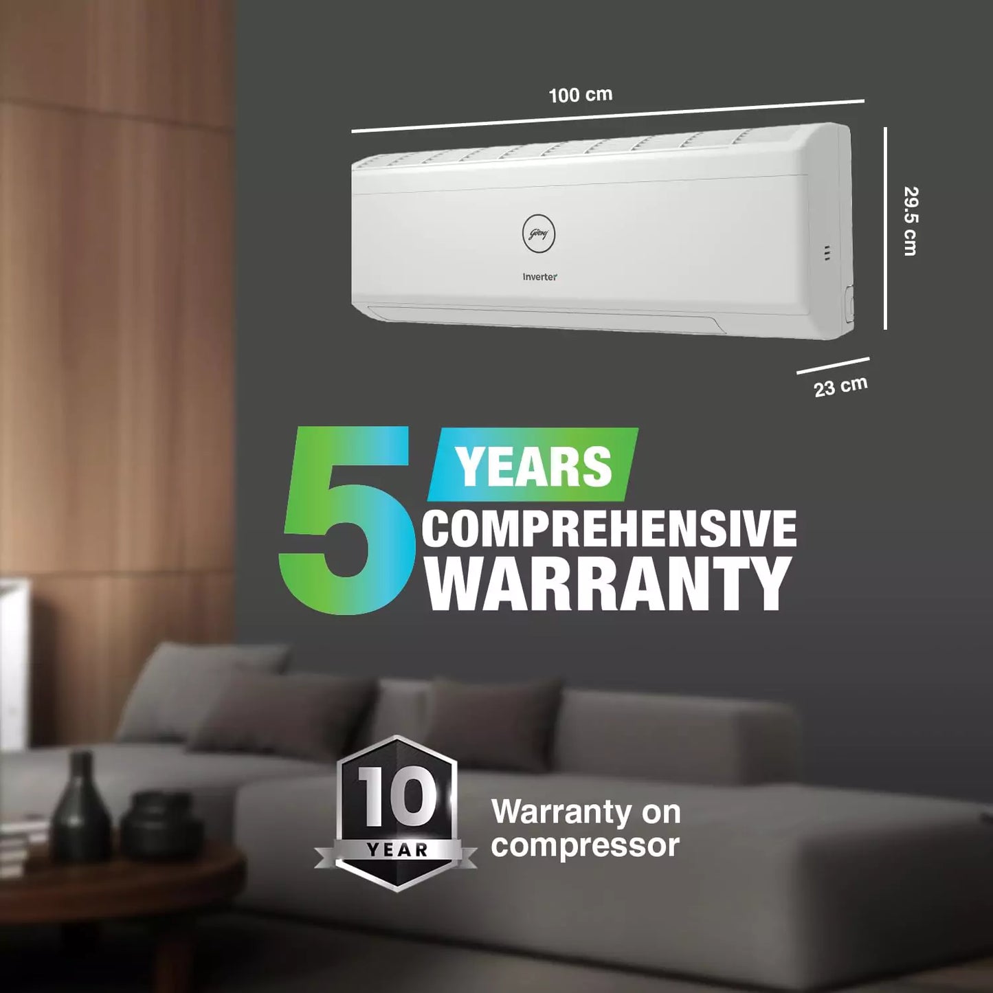 Godrej 2 Ton Split Inverter AC - White (SIC 24ITC3-WWA)