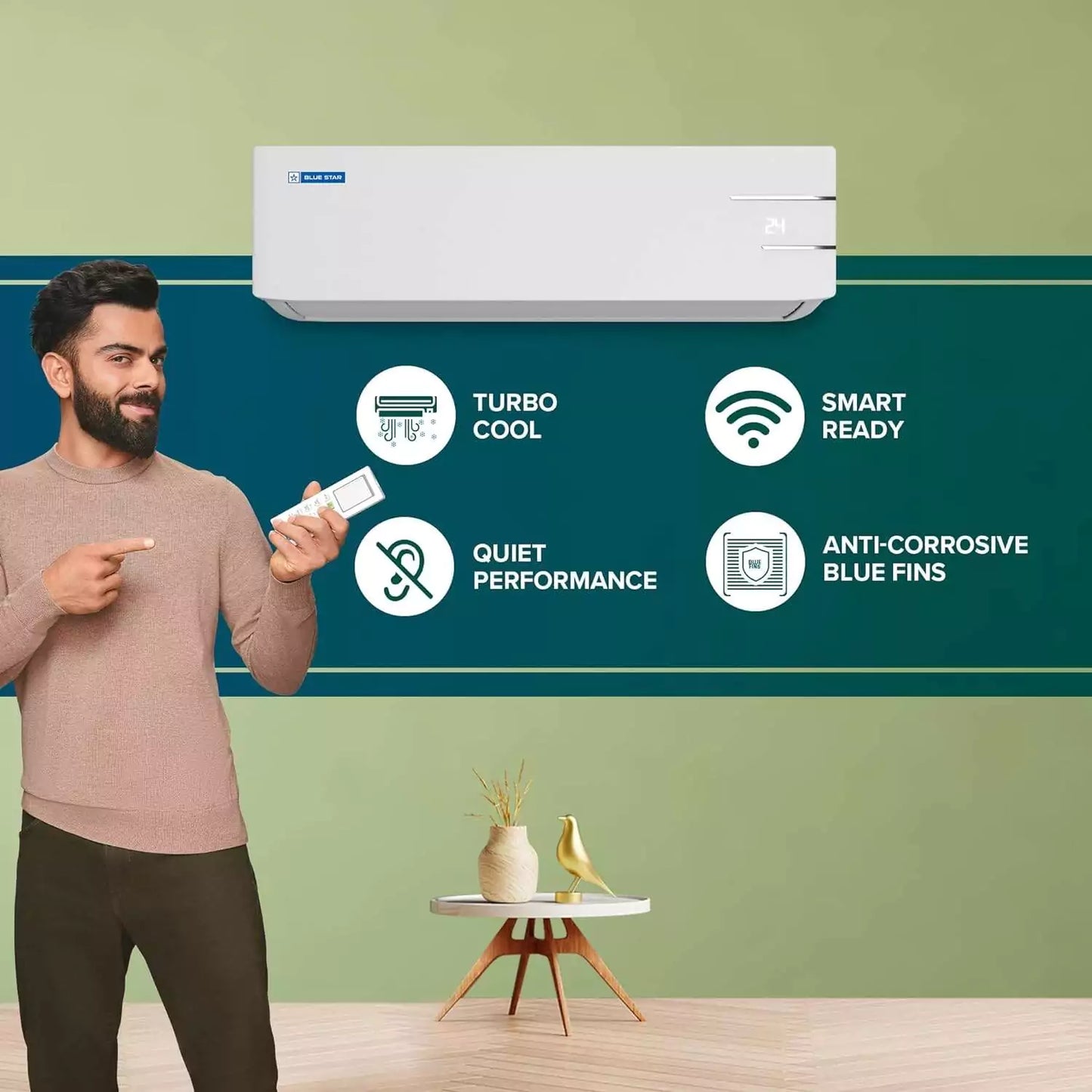 Blue Star 1.5 Ton 3 Star Inverter Split AC (ID318DKU)