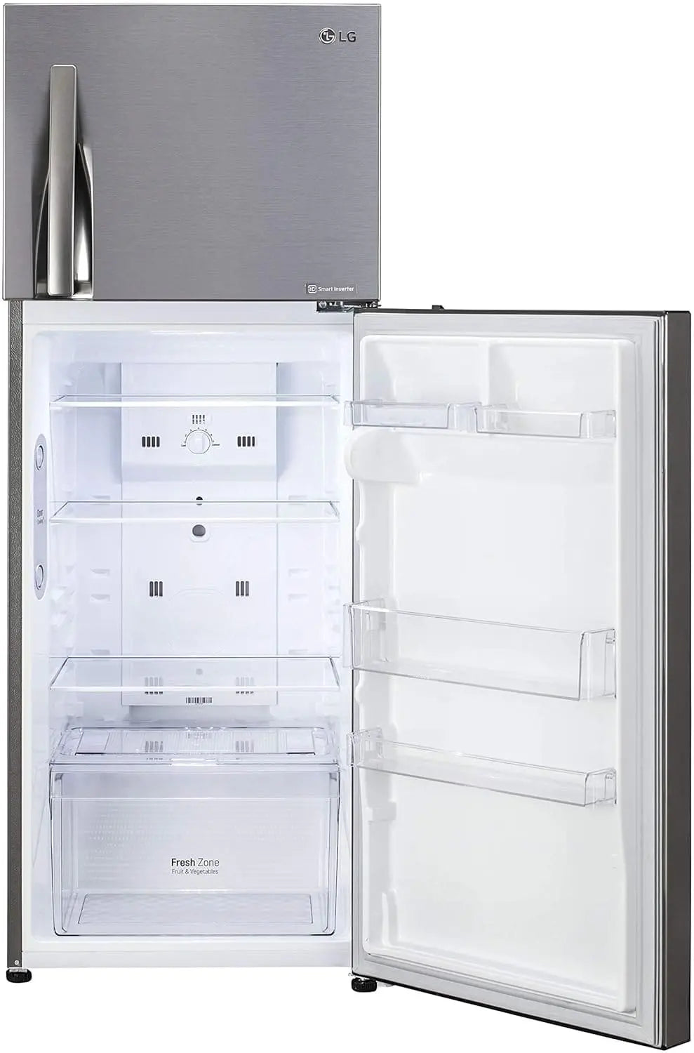 LG 291 L Frost Free Double Door 2 Star Refrigerator (Shiny Steel, GL-C322KPZY)