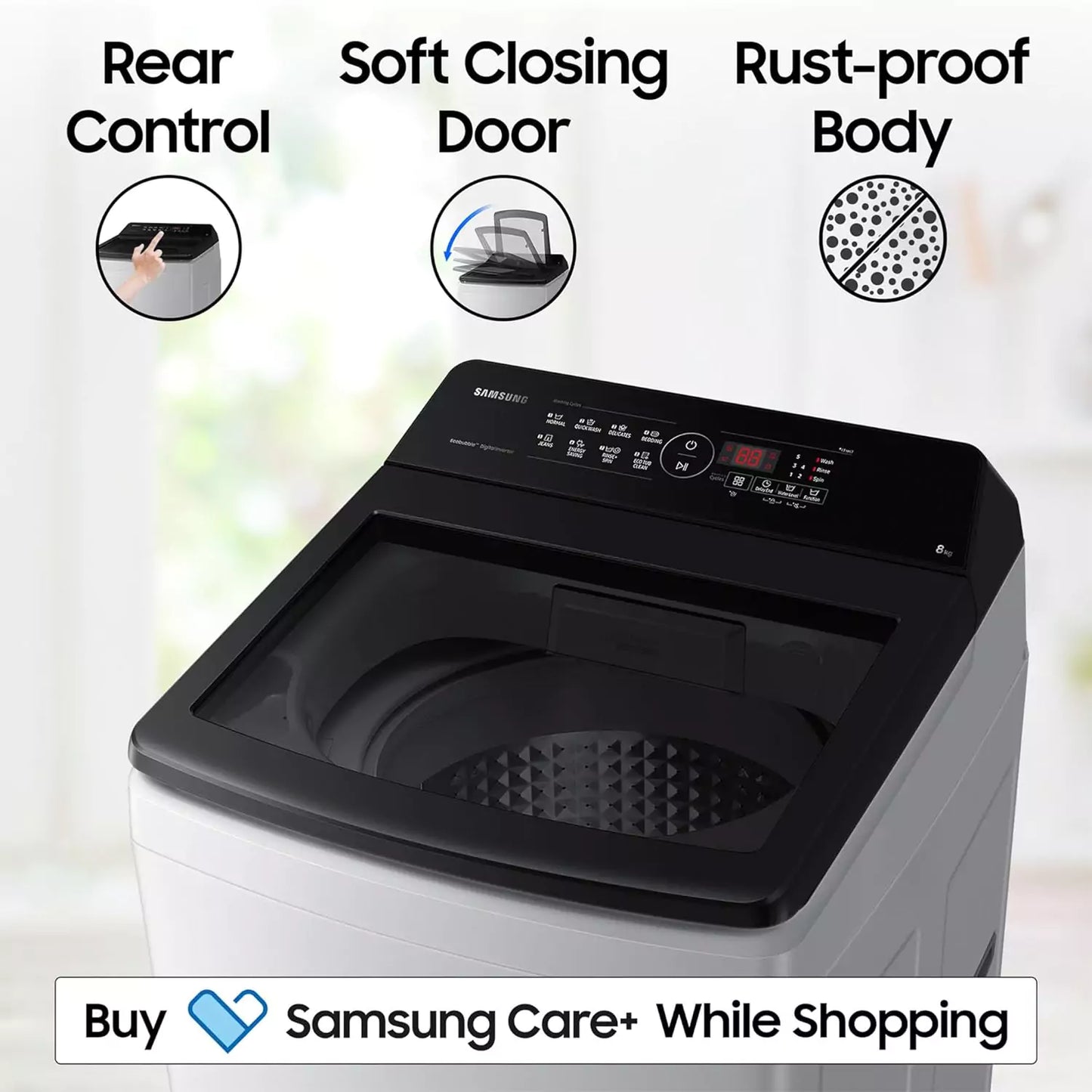 Samsung 8 kg, 5 star Fully-Automatic Top Load Washing Machine With Rear Control