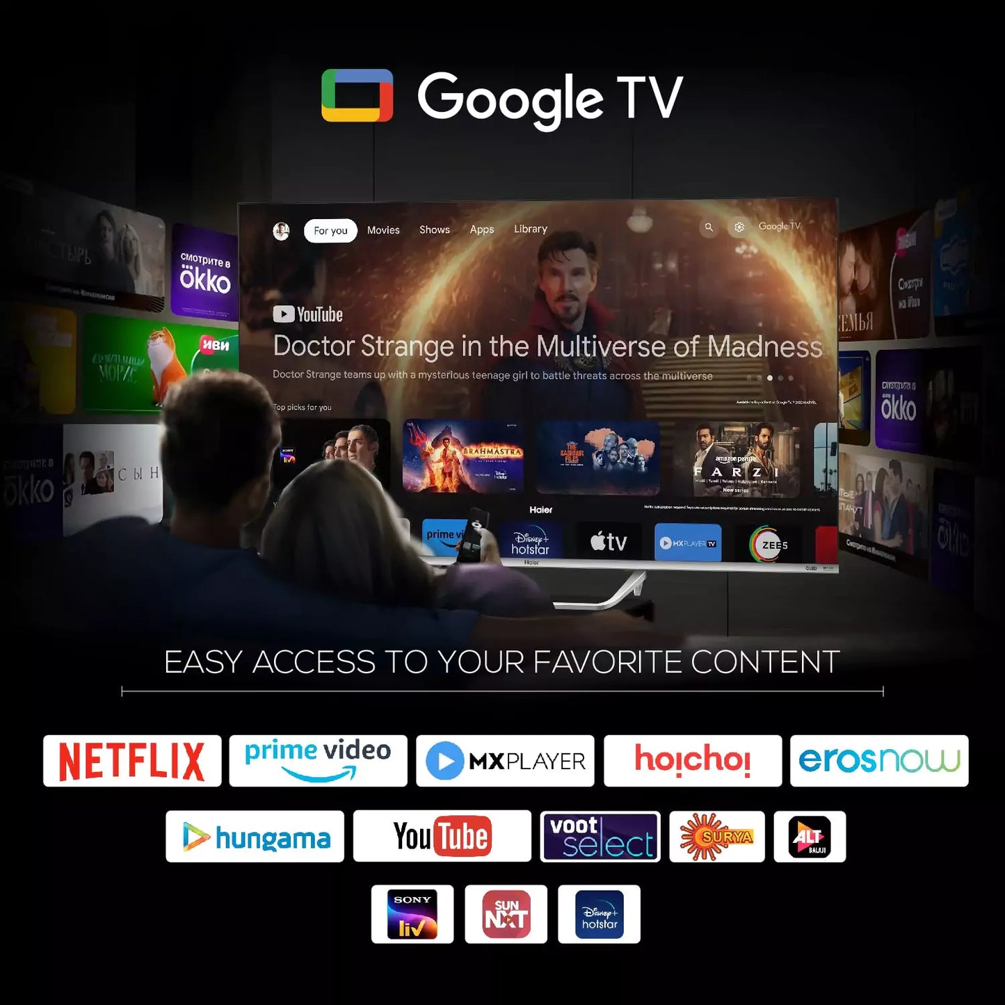 Haier 109 cm (43 inches) QLED -easy access to your favorite content