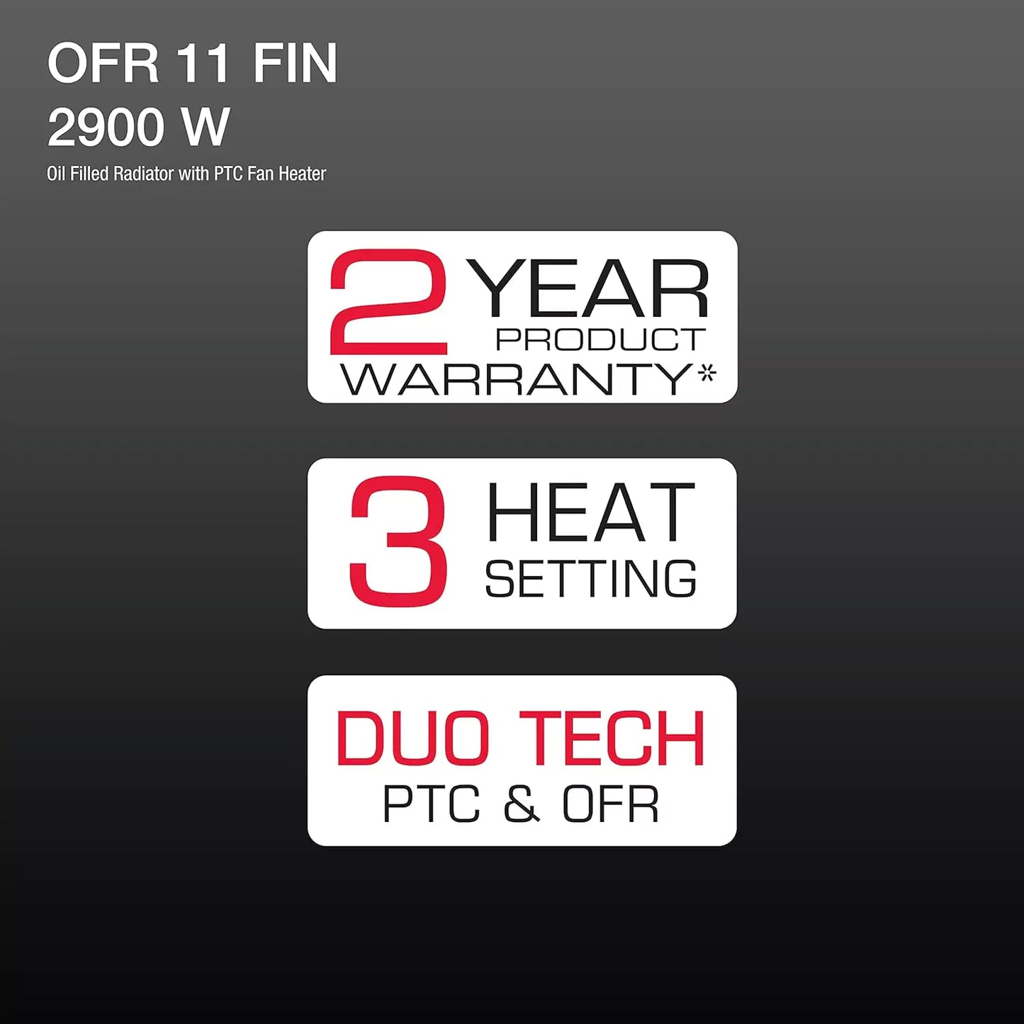 Havells OFR 11 Fin OFR 2900 Watt With 3 Heat Setting