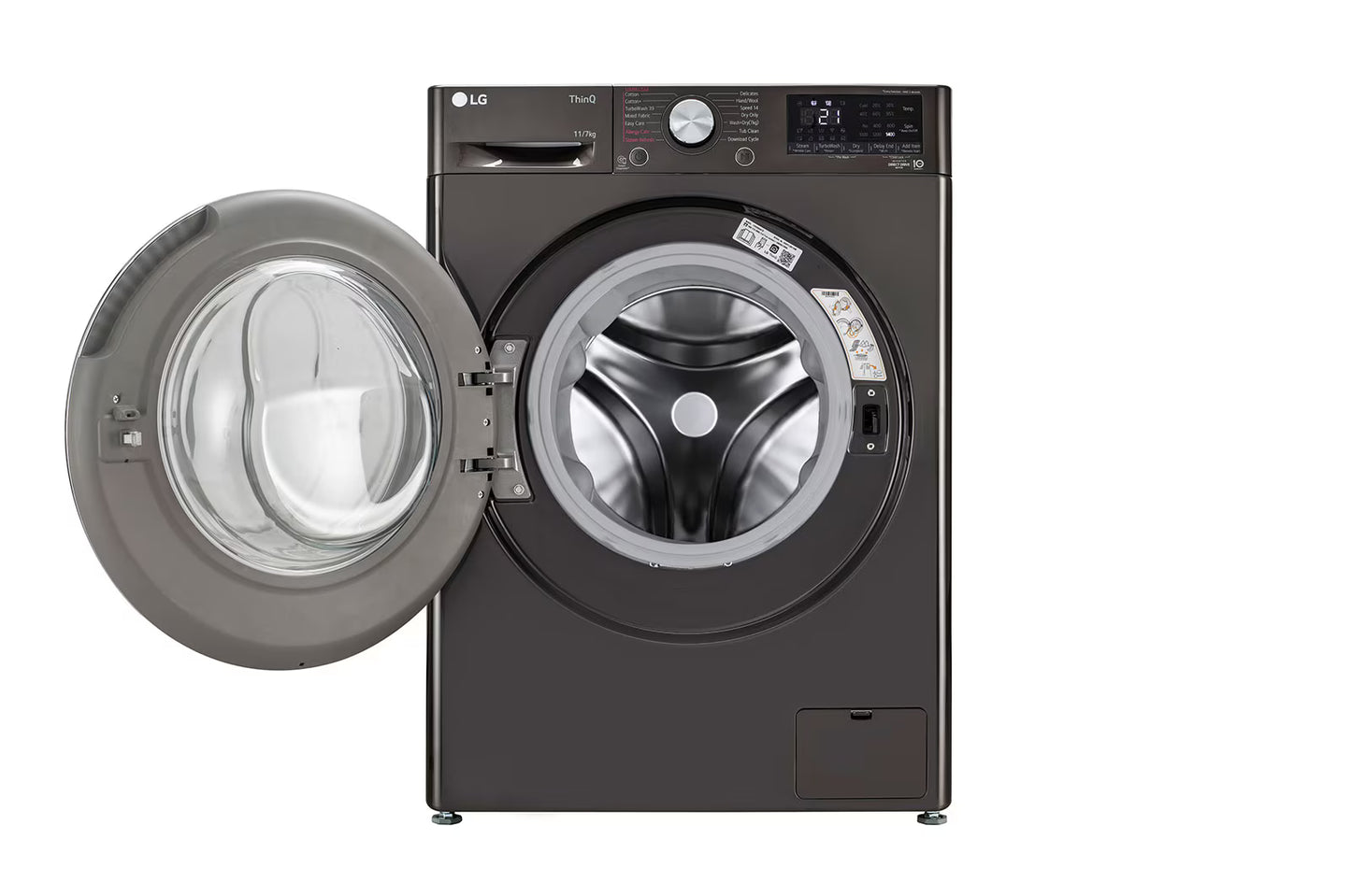 LG FHD1107STB 11/7Kg Front Load Washer Dryer, AI Direct Drive™, Black VCM