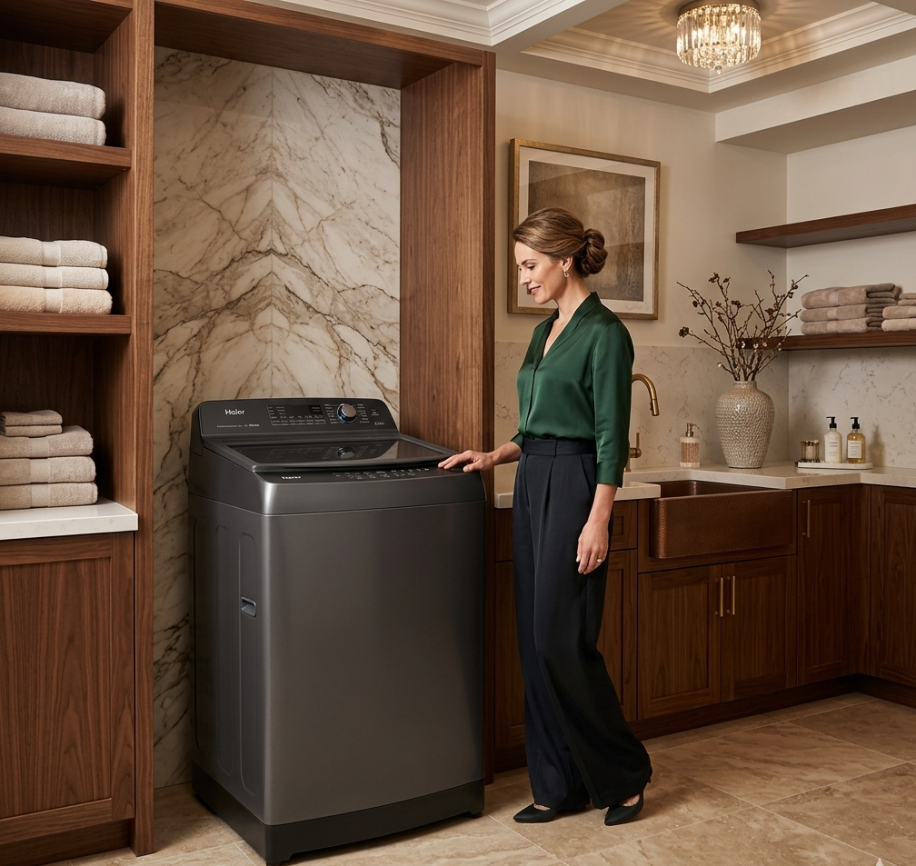 Haier 8 Kg Fully Automatic TopLoad Washing Machine HWM80-310BK