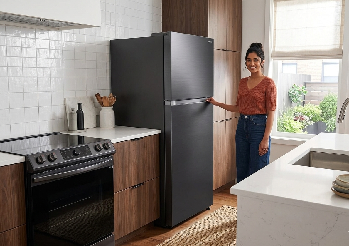 Samsung 396 L 2 Star 5-in-1 Convertible Frost Free Double Door Refrigerator, RT41HG6C42S8HL, Elegant Inox