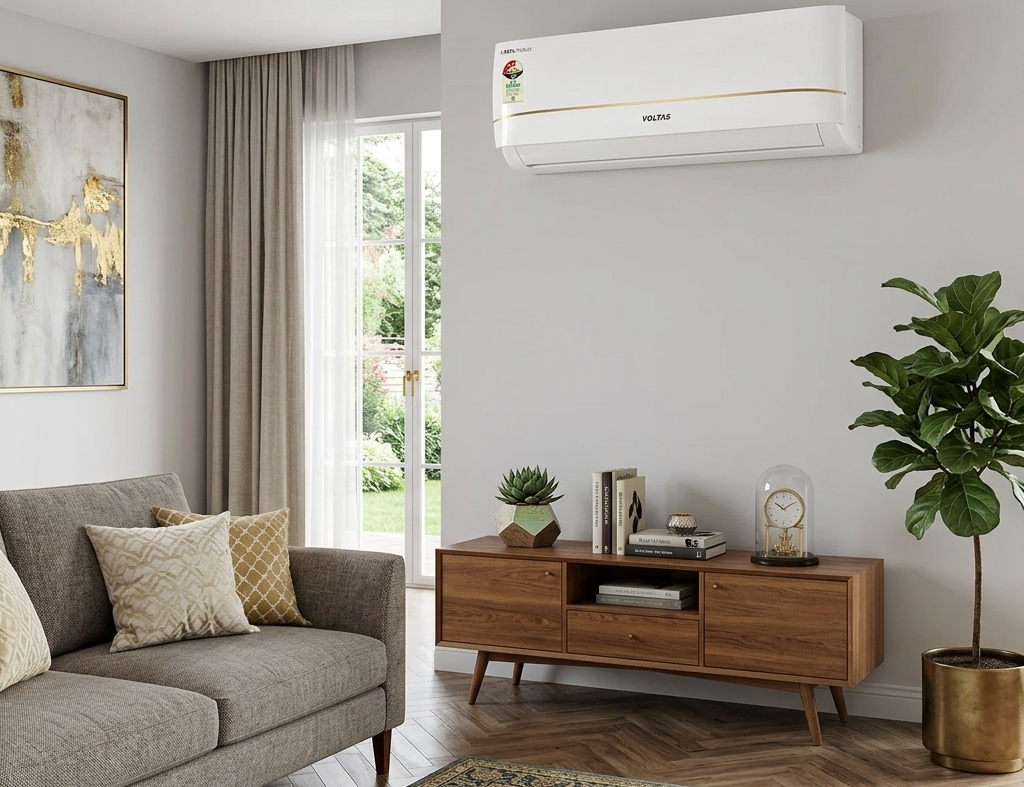 Voltas Split Air Conditioner, 1.5 Ton, 3 Star - 183INV Vertis Zenith Gold