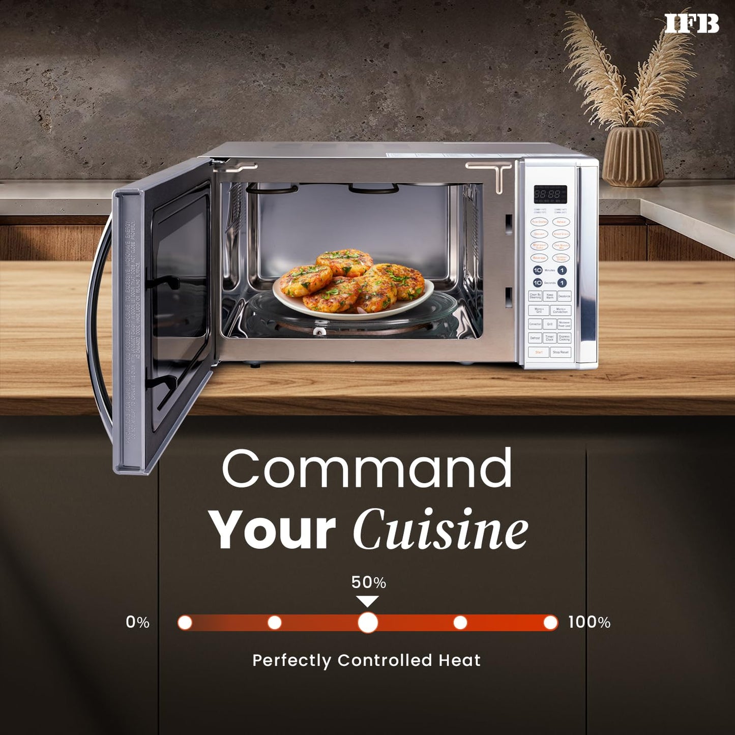IFB 30 L Convection Microwave Oven (30SC4, Metallic Silver), STANDARD