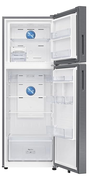 Samsung 330 L, 2 Star, Convertible 5-in-1, Digital Inverter, Frost Free Double Door, WiFi Enabled Bespoke AI Refrigerator (RT34DG5A2BS8HL, Elegant Inox, Silver)