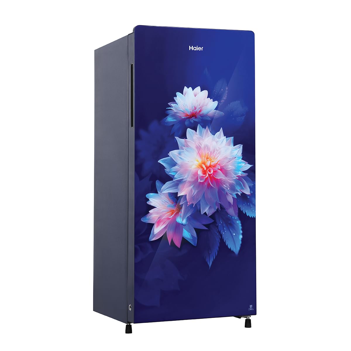 Haier 190L 3 Star Direct Cool Single Door Refrigerator|Premium Glass Finish|3 Toughened Glass Shelves|Large Veg Box|1 Hour Icing Technology|Easy Clean Back (HRD-2103CLG-P, Luminus Glass)