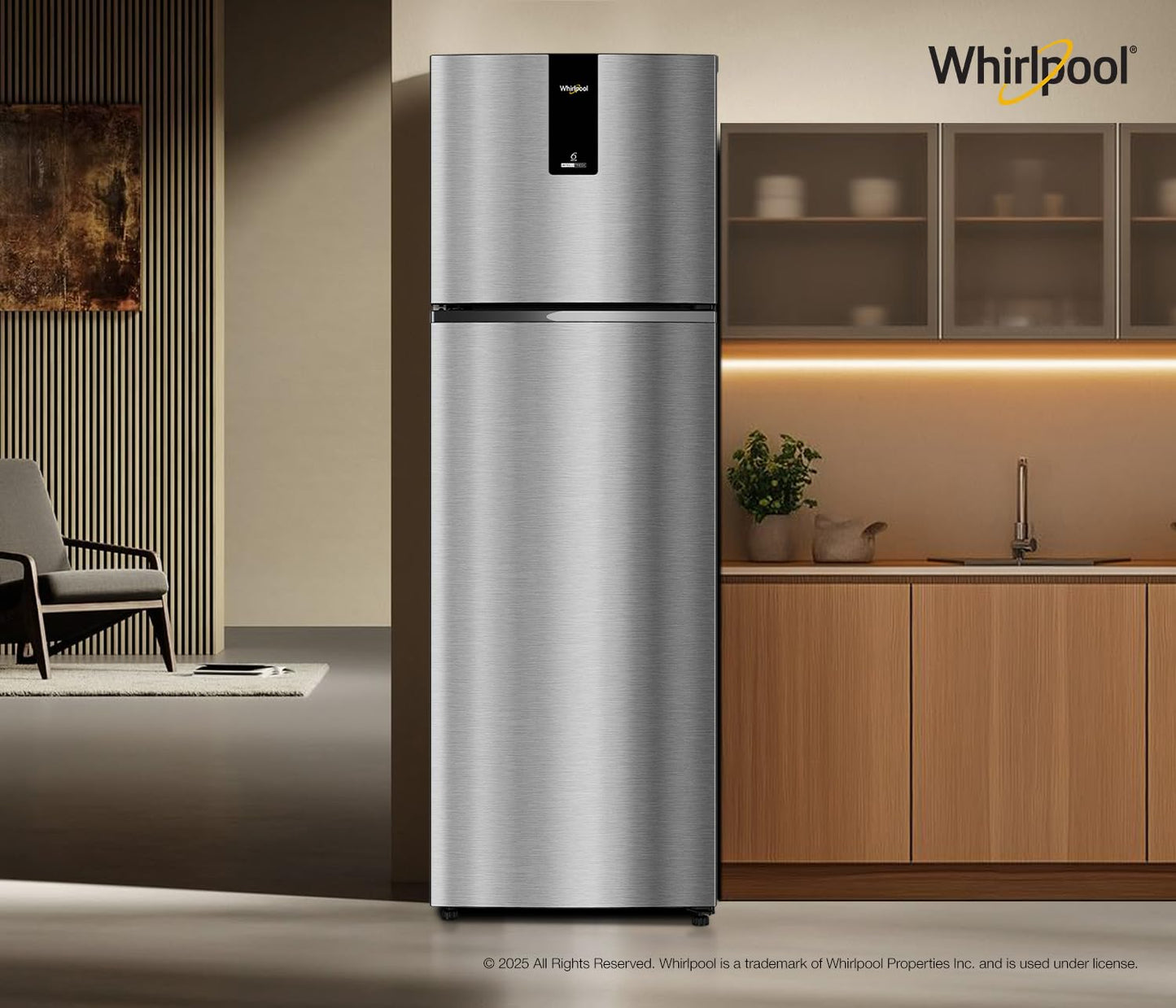 Whirlpool Neofresh 235L 2 Star Frost Free Double-Door Refrigerator (Model: NEO DF278 PRM, Variant: Imperial Steel, 22317)