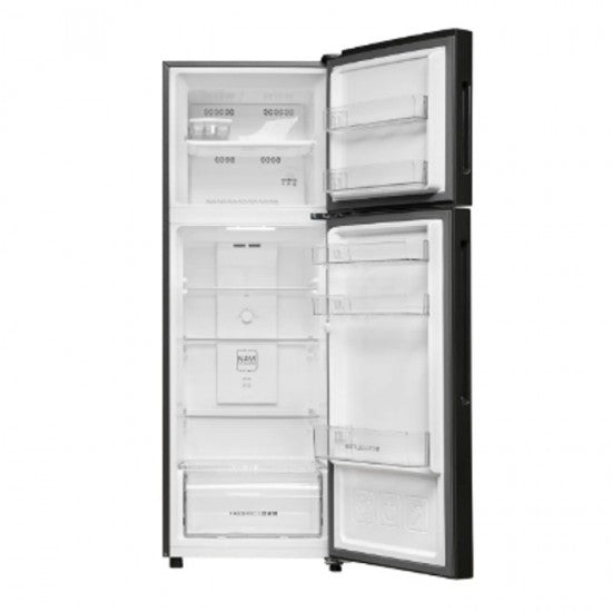 Haier 240L Frost Free Double Door Refrigerator Cool Pad Black Glass 2 Star