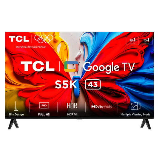 TCL 108 cm (43 inches) Full HD QLED Google TV, 43S5K, Black