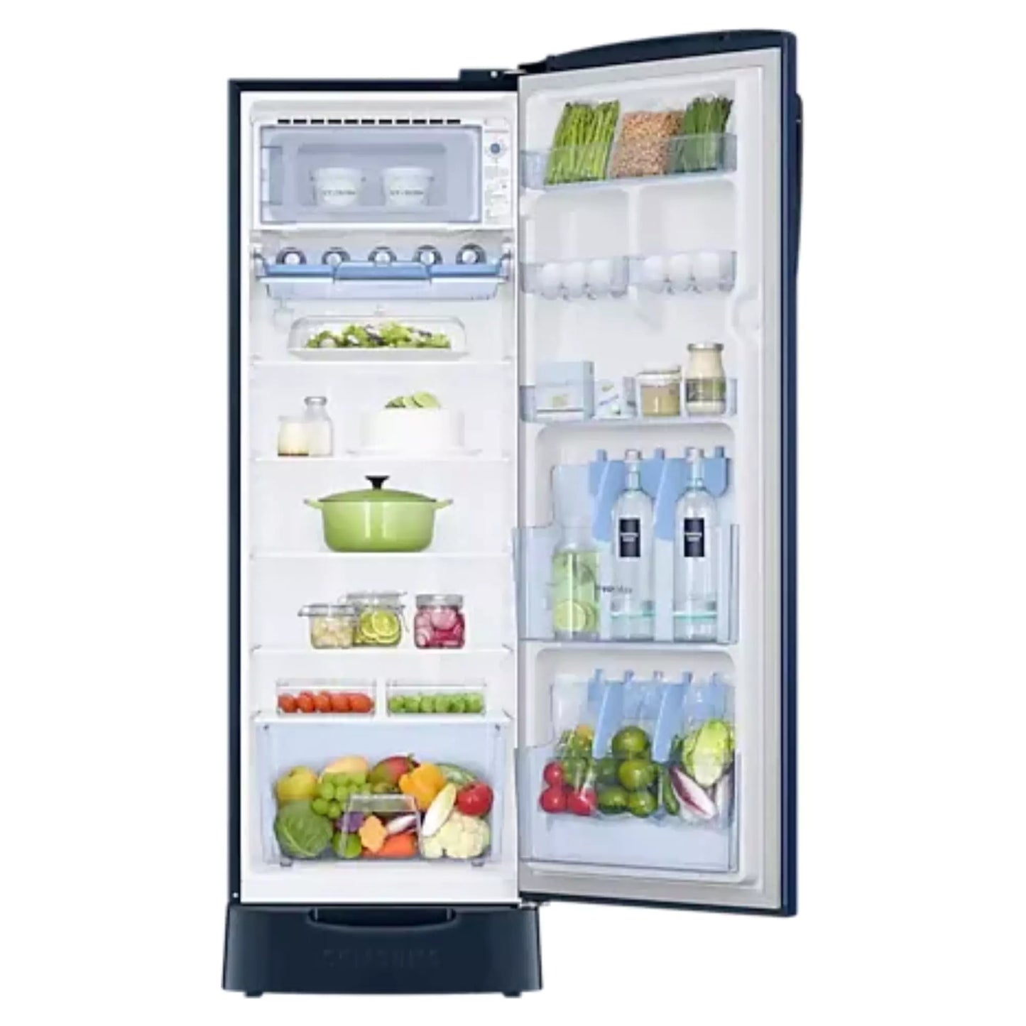 Samsung_246L_3_Star_Inverter_Direct-Cool_Single_Door_Refrigerator with Base stand Drawer Keep vegetables at room temperature much more easily