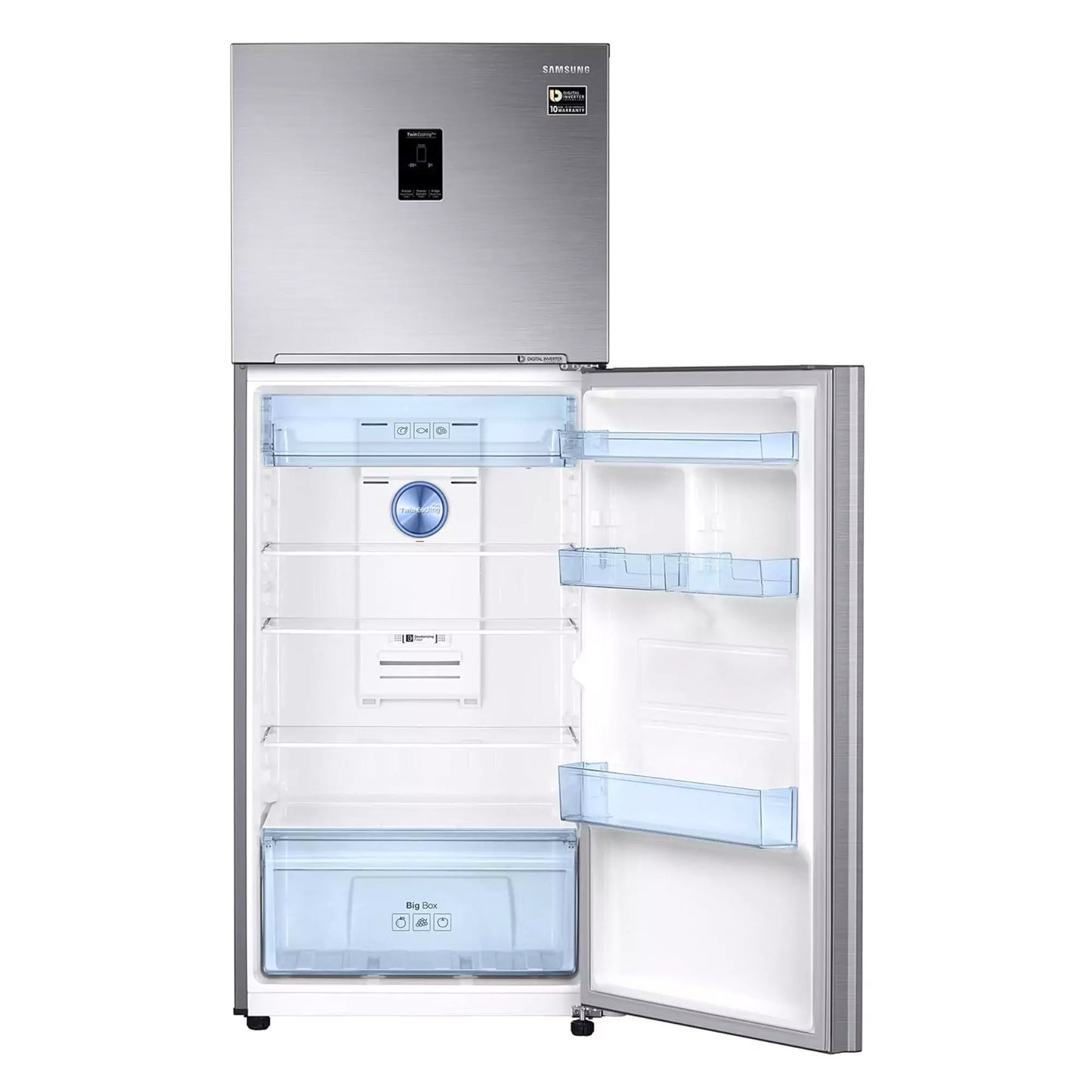 Samsung 363L 1 Star Double Door Refrigerator with a single touch, Power Cool blows cold air into the fridge to cool your groceries or drinks.