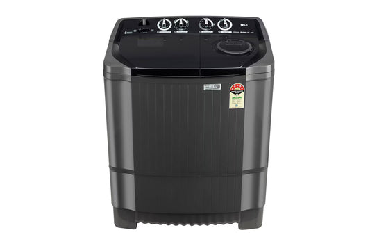 LG 8Kg Semi Automatic Top Load Washing Machine, Roller Jet Pulsator + Soak, Middle Black