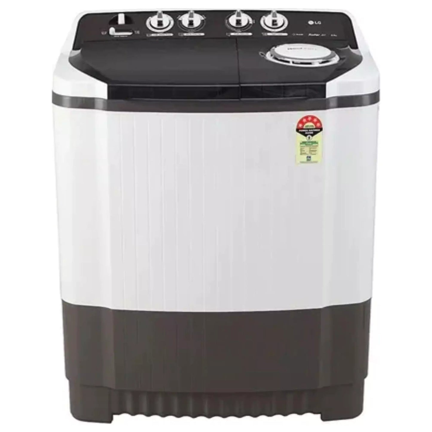 LG 8 kg 5 Star Semi Automatic Top Load Grey, White (P8015SGAZ)