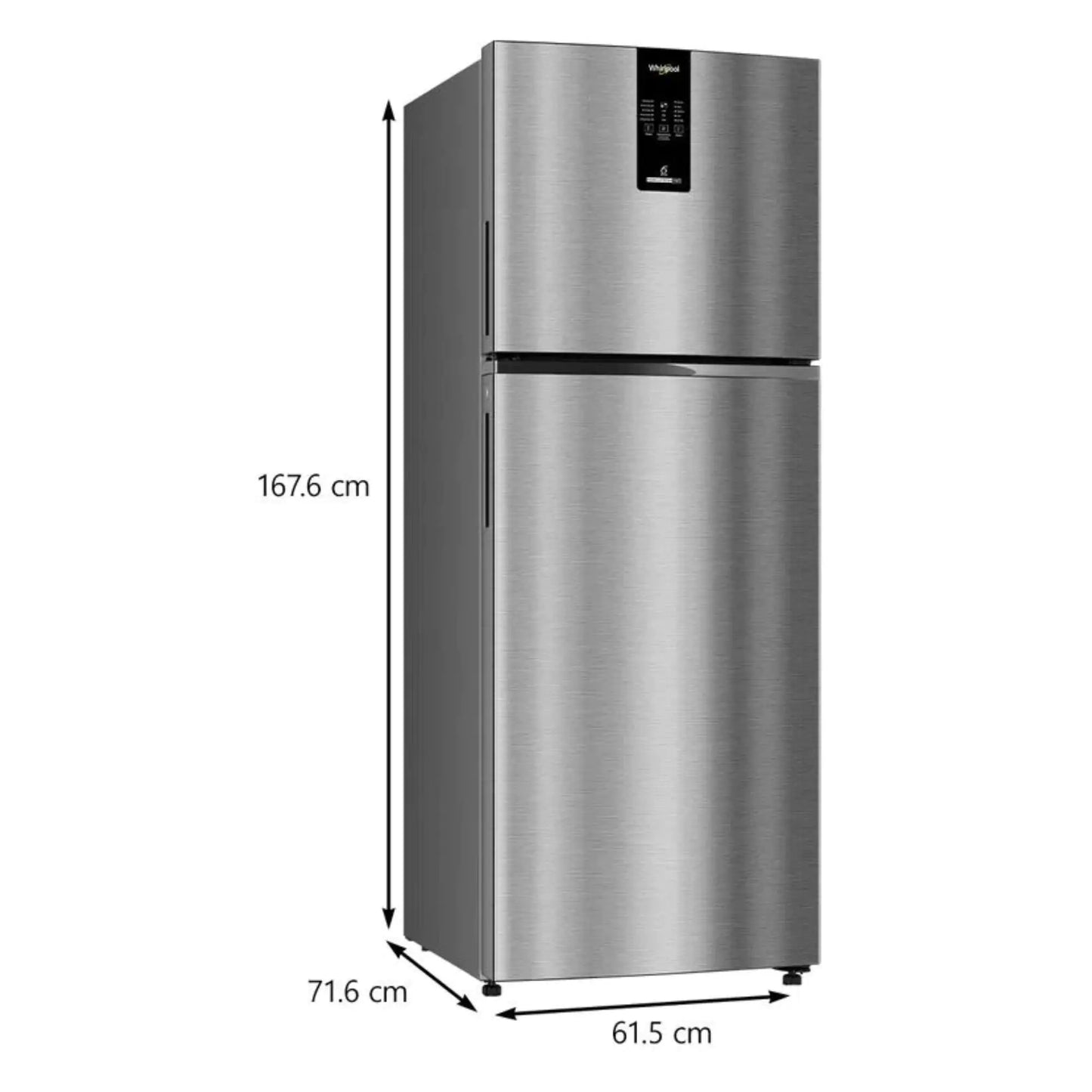 Whirlpool 308 L 2 Star Frost Free Double Door Refrigerator (ILLUSIA STEEL- 21686)