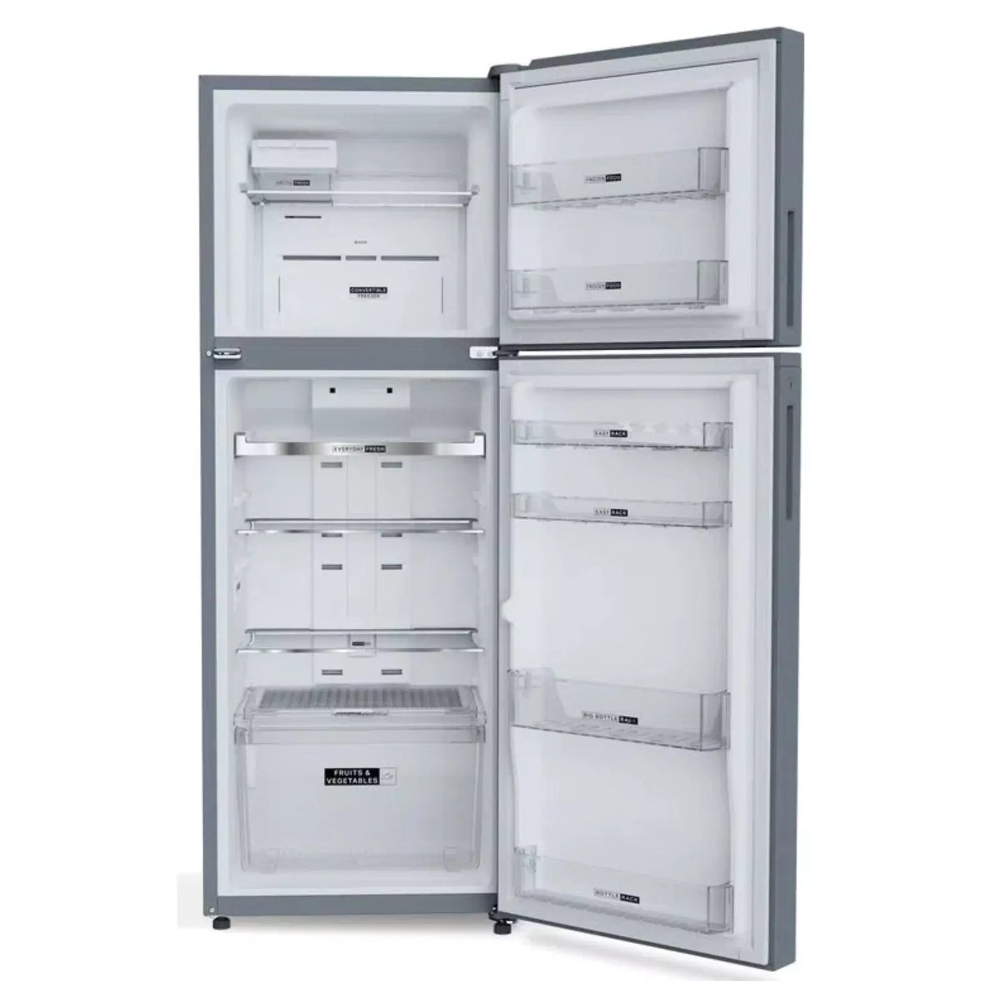 The patented Zeolite with Whirlpool 308 L 2 Star Frost Free Double Door Refrigerator (ILLUSIA STEEL- 21686)