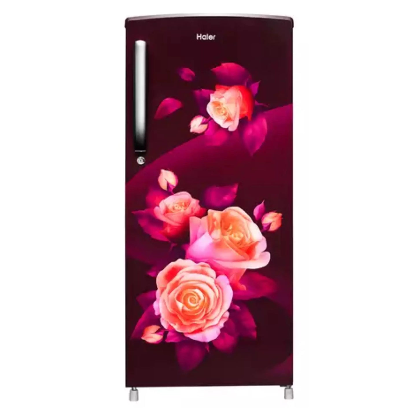 Haier 205 L 3 Star Direct Cool Single Door Refrigerator (Red Rose , HRD-2263CRR-N)