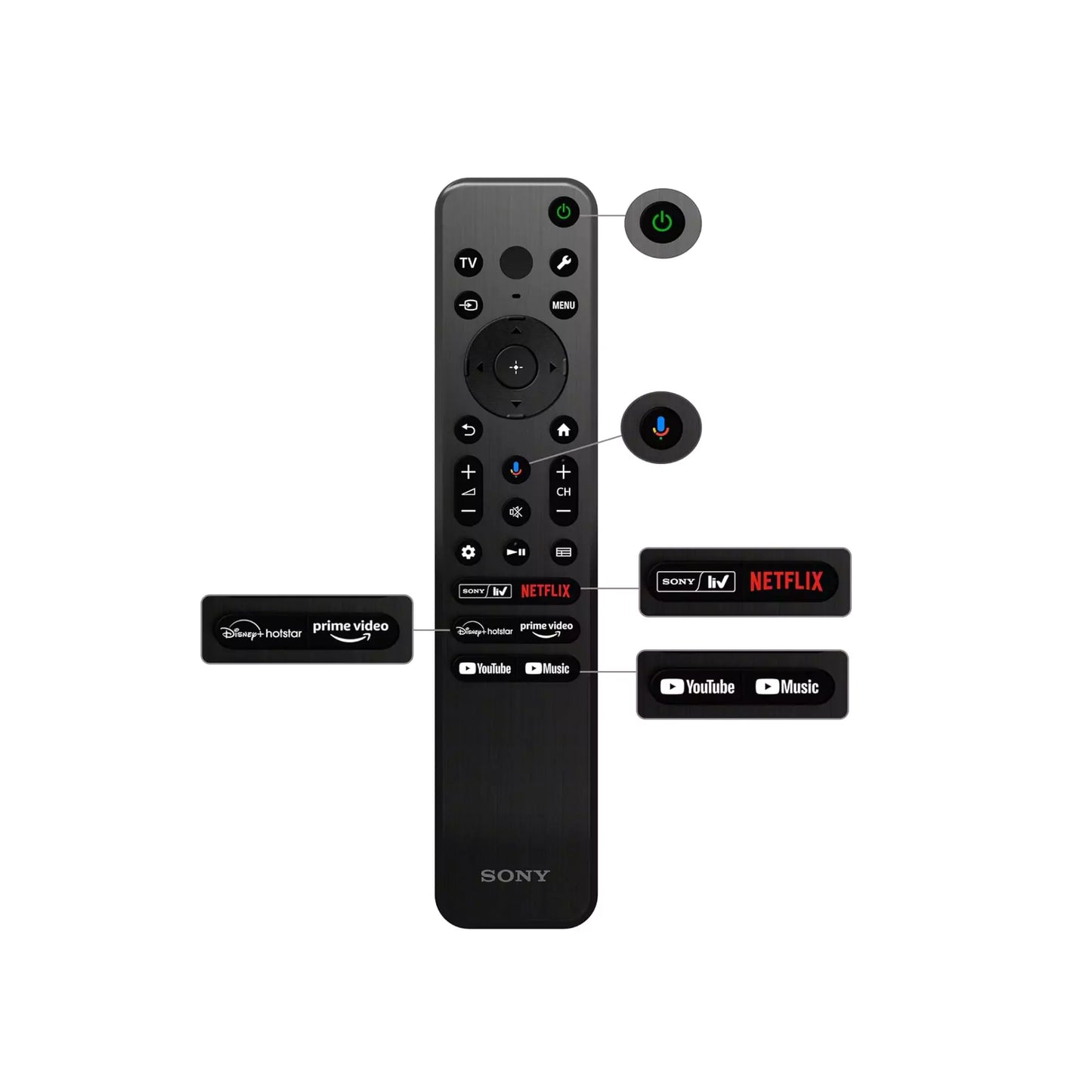 Use your voice enabled remote to search across all apps including live tv / Sony 139 cm (55 inches) BRAVIA 2