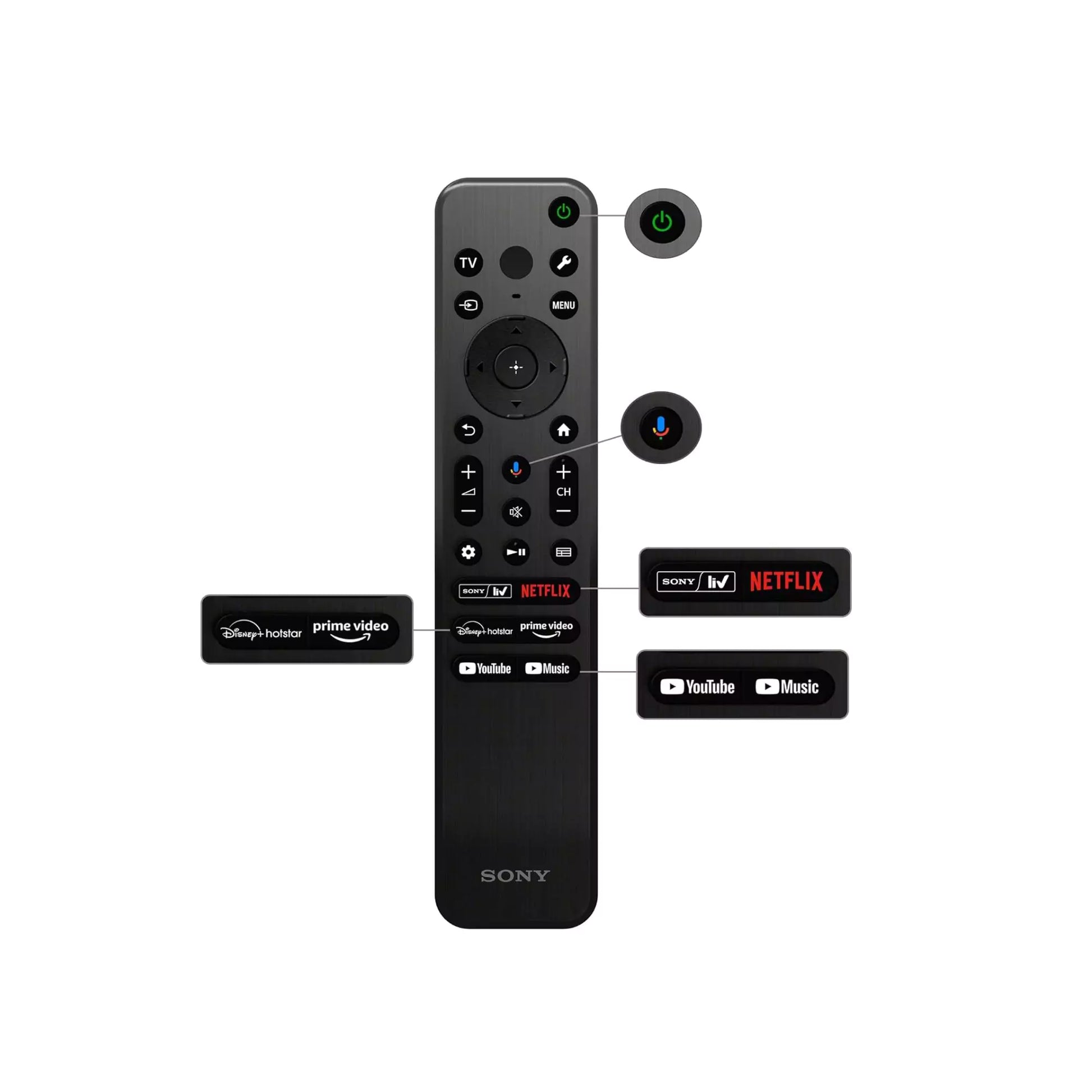 Use your voice enabled remote to search across all apps including live tv / Sony 139 cm (55 inches) BRAVIA 2