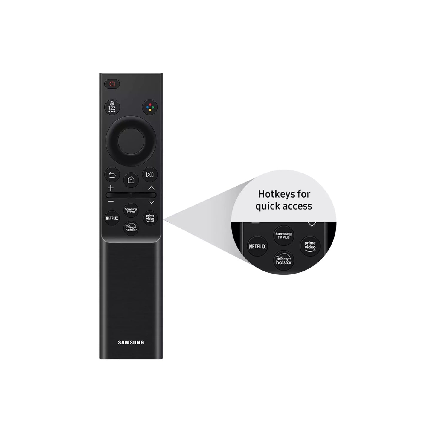 Samsung 138 cm (55 inches) hot Keys for Quick access of OTT Apps|