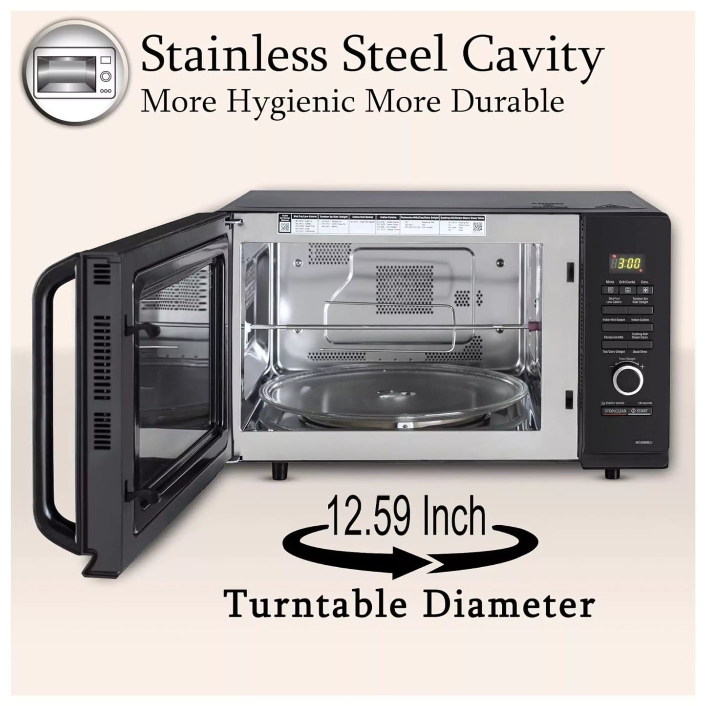 Steam Clean with LG 32 L Convection Microwave Oven