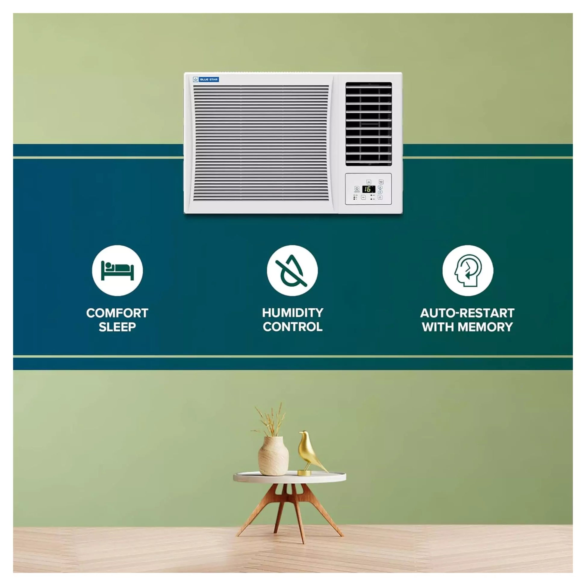 Blue Star Window ACs offer unsurpassed cooling thanks to its highly efficient rotary compressor and are fully loaded with features such as sleep mode and anti freeze thermostat.