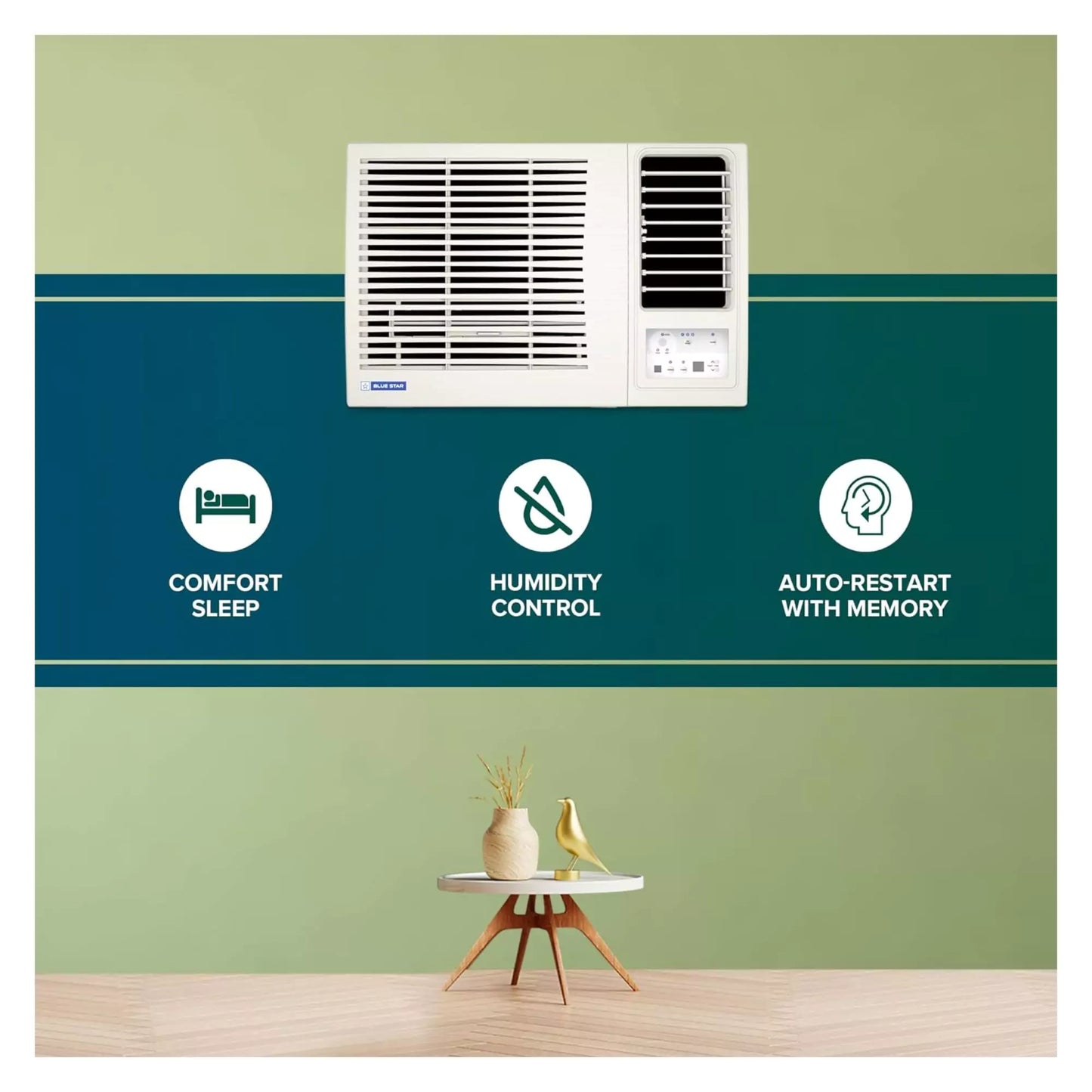 Blue Star 1 Ton 3 Star Fixed Speed Window AC with comfort sleep
