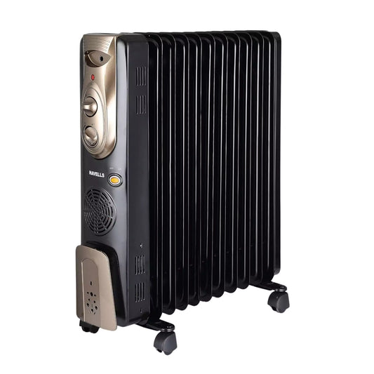 Havells OFR 11 Fin OFR 2900 Watt with 3 Heat Setting DUO Tech PTC & OFR (Black)