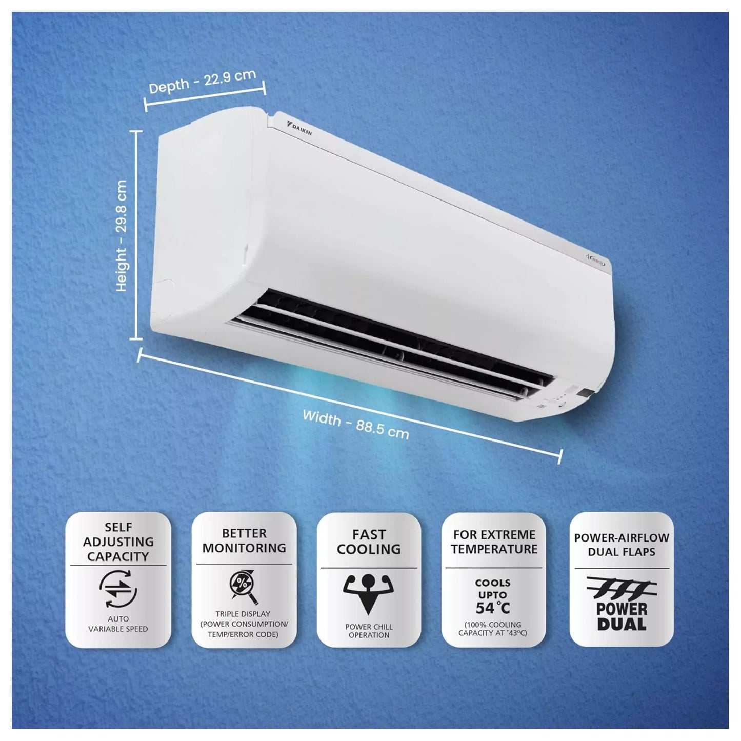 Daikin 1.5 Ton 5 Star Inverter Split AC with better monitoring