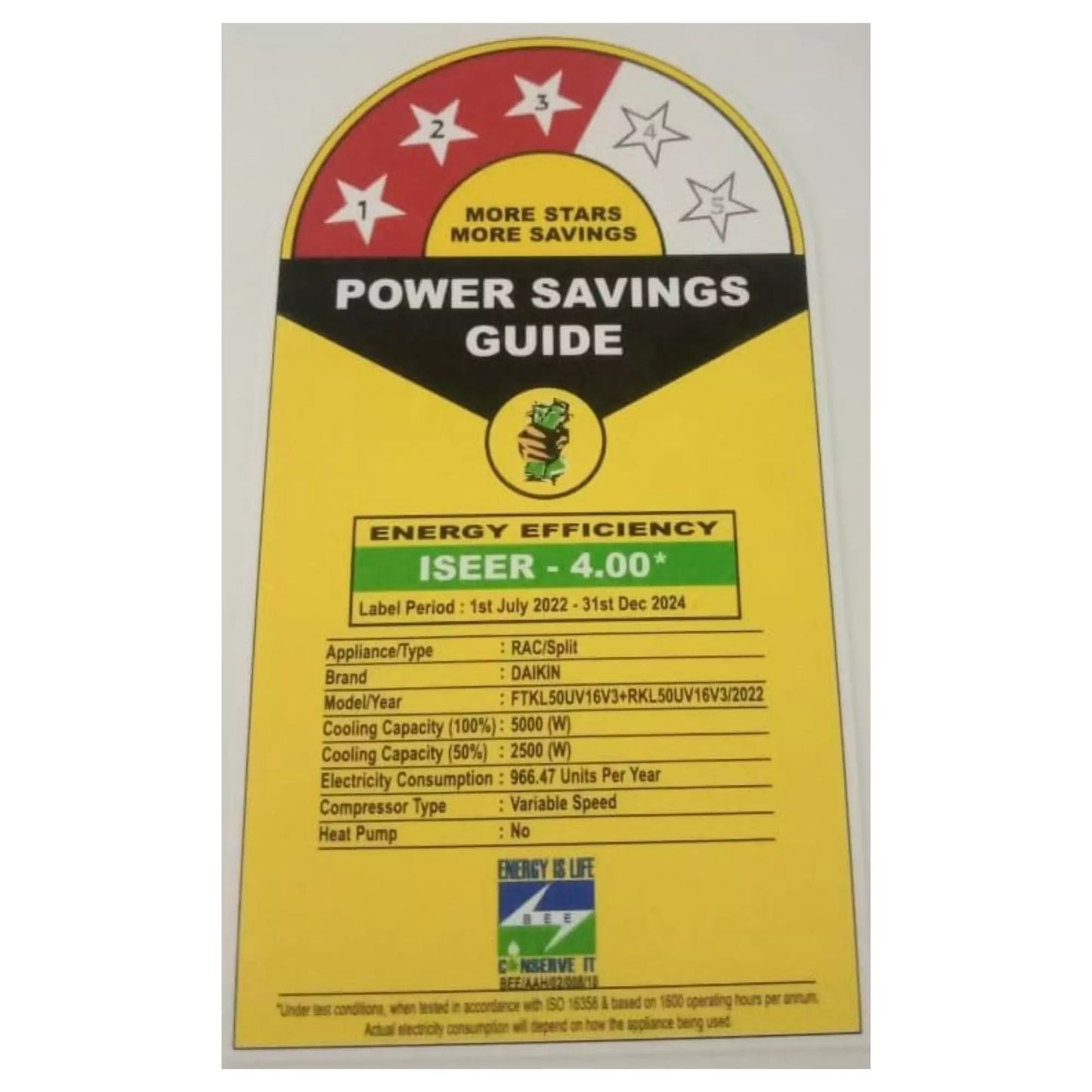 daikin ac - 3 star