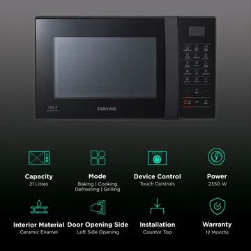 Samsung 21 L Convection Microwave Oven (CE73JD1/XTL, Silver)