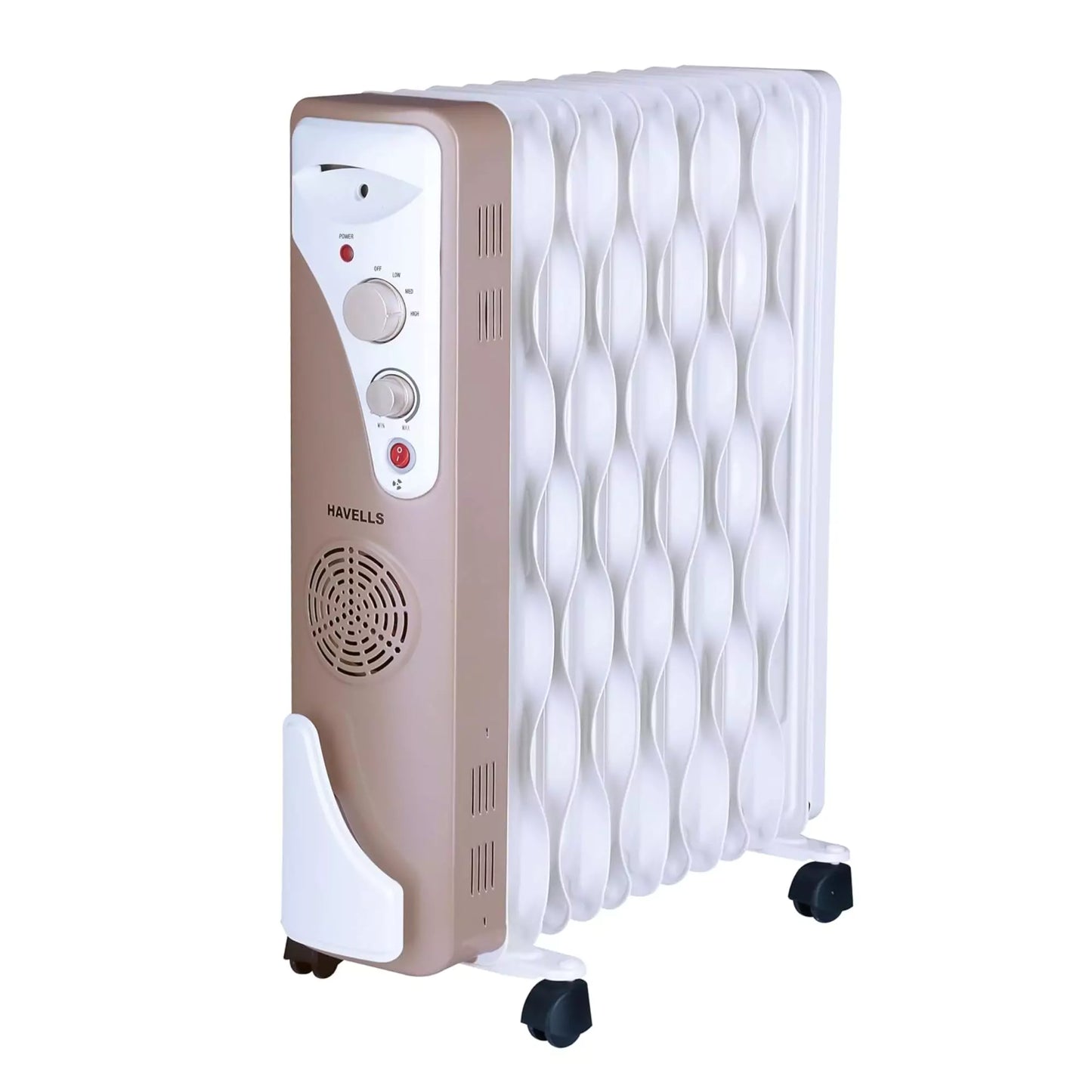 Havells OFR 11 Wave Fins Heater with Fan Beige 2900 Watts