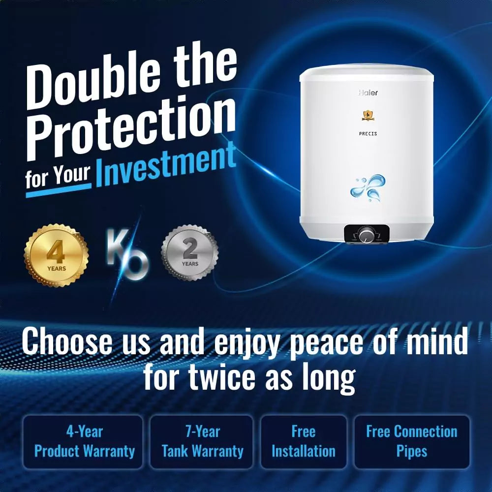 Haier Precis 10 Ltr 5 Star Water Heater with double the protection for your investment