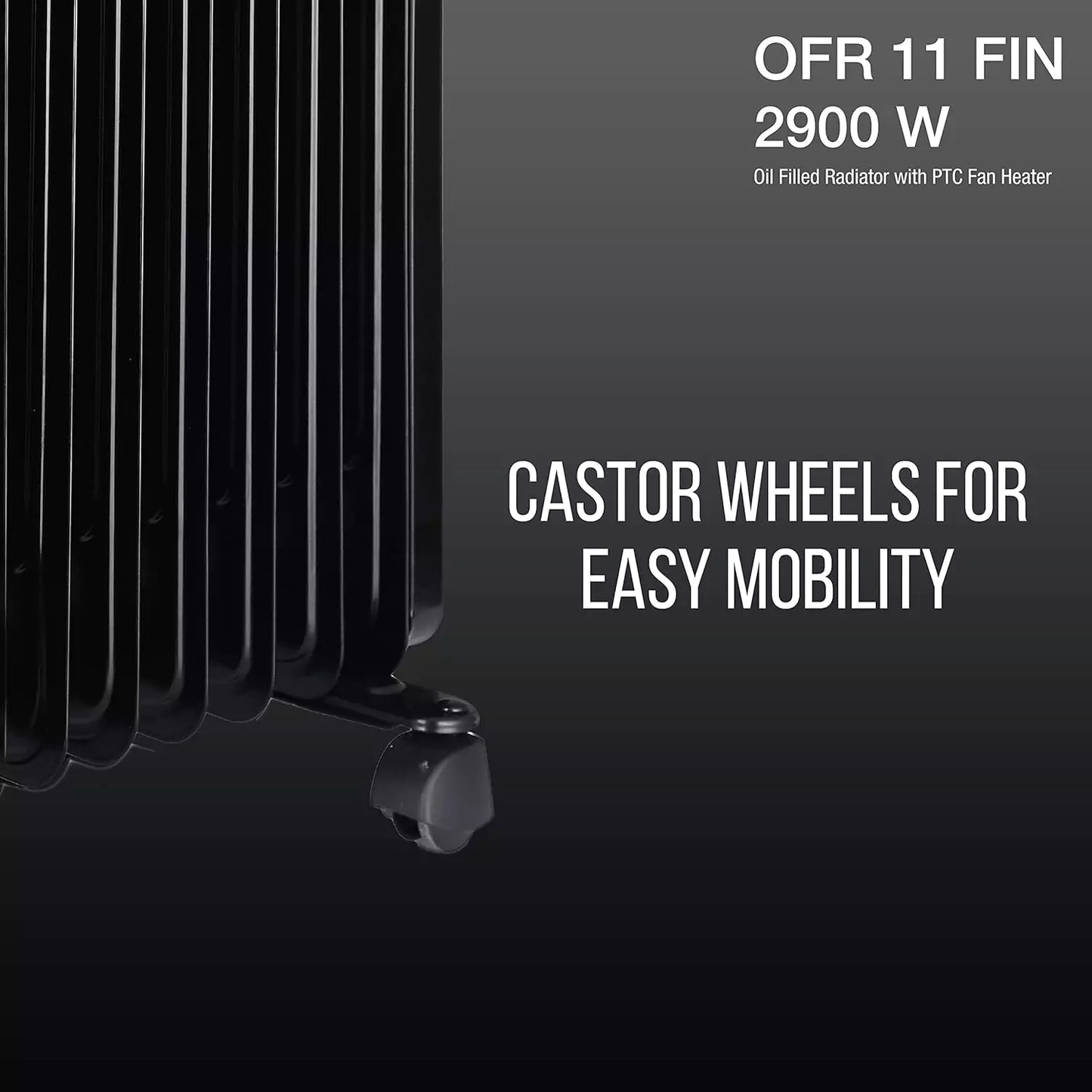 Havells OFR 11 Fin OFR 2900 Watt Easy Mobility 