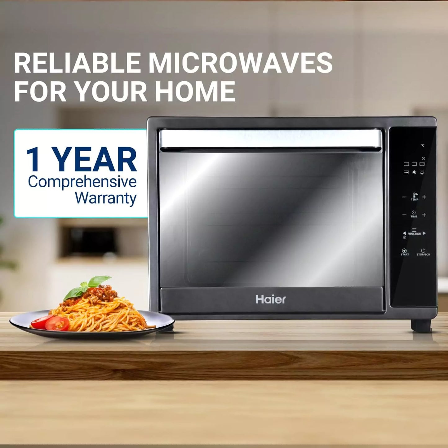 Haier Electric Oven Toaster Grill  35 Litre , It comes with digital control pane