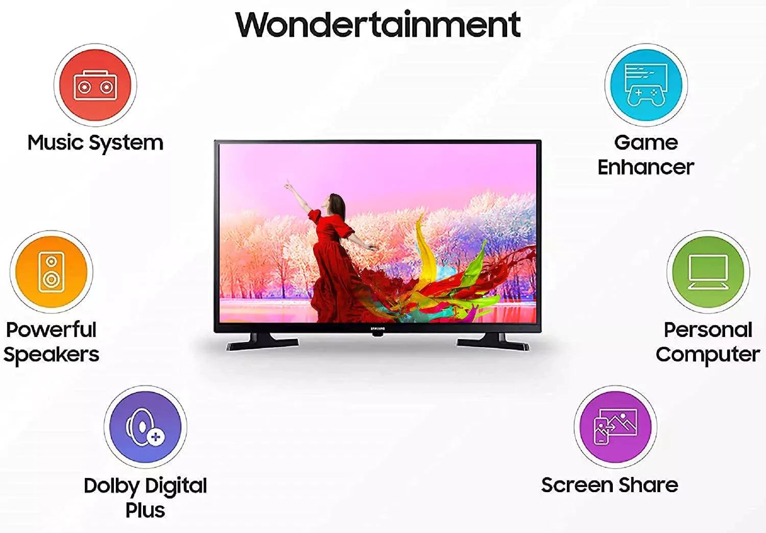 Free TV, no strings attached with Samsung 80 cm (32 Inches) Wondertainment Series HD Ready LED Smart TV