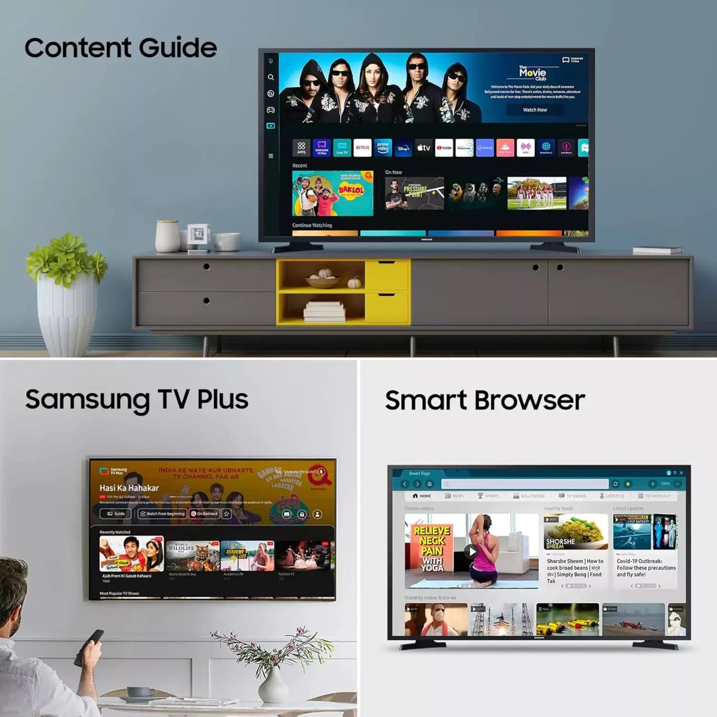 Samsung 80 cm (32 Inches) Wondertainment Series HD Ready LED Smart TV with  Personal Computer | Screen Share | Music System | Content Guide | Connect Share Movie