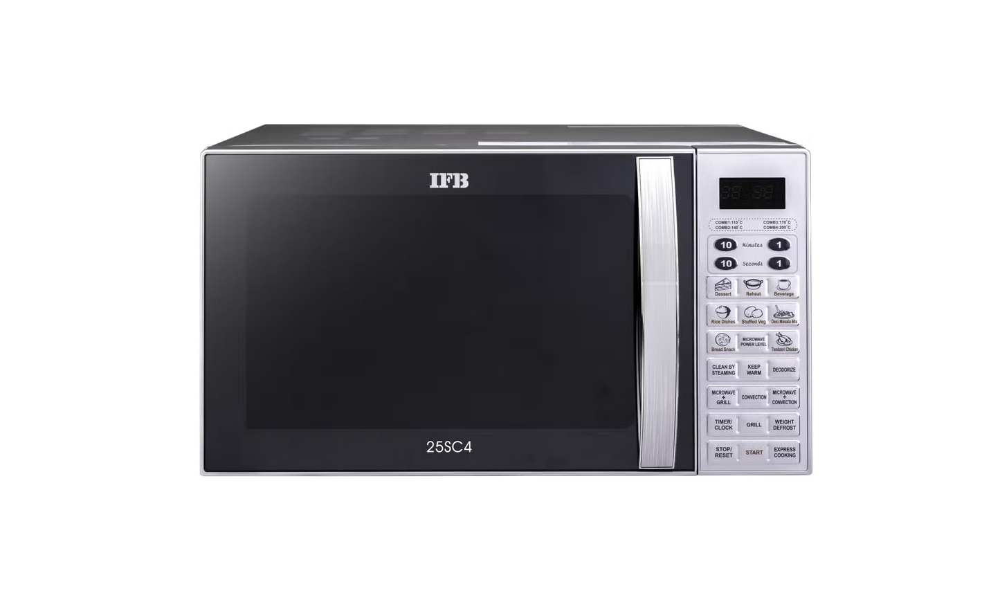 IFB 25 L Convection Microwave Oven (25SC4, Metallic Silver, With Starter Kit)