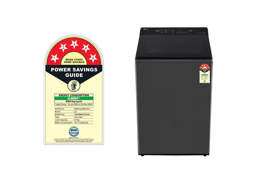 LG 9Kg Top Load Washing Machine, Hard Water Wash, Middle Black, 5 Star T90KMMB3Z