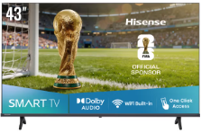 Hisense 43E4Q 43 inch Smart TV FHD E4Q-Natural Colour Enhancer,High Contrast,Share to TV,Dual Band Wi-Fi, Game Mode, Eye Care Mode,Youtube, Netflix, Shahid