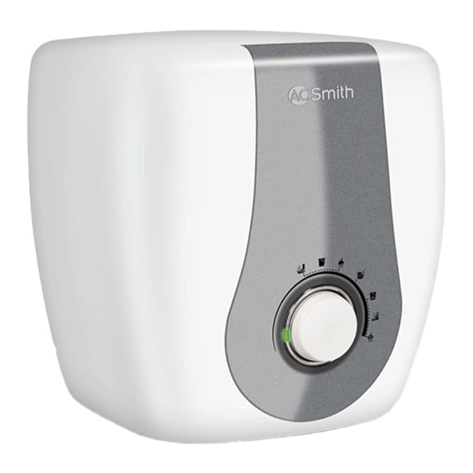 AO Smith Finesse Geyser with Double Protection, 15 Litres, Long Lasting Anode Rod, Superior Aesthetics, Glass Coated Incoloy, High Energy Efficiency