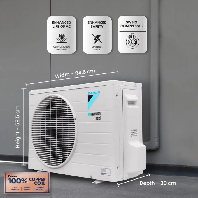 The Daikin FTKL50XV16VAA 1.5 Ton 3 Star Inverter Split AC