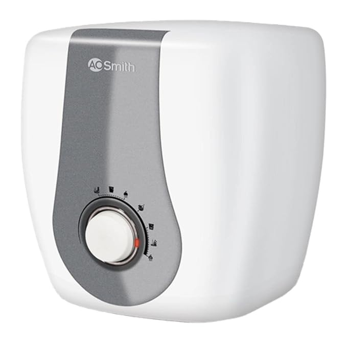 AO Smith Finesse Geyser with Double Protection, 15 Litres, Long Lasting Anode Rod, Superior Aesthetics, Glass Coated Incoloy, High Energy Efficiency