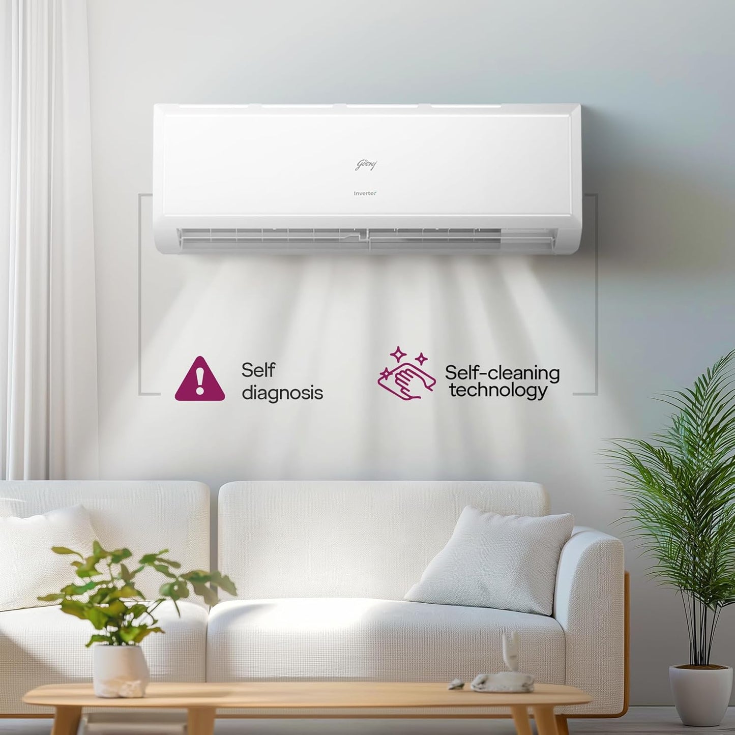 Godrej 1.5 Ton 3 Star Inverter Split AC (Model: AC 1.5 TON HIC 18Q3TH WA) 2026