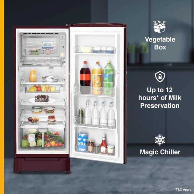 Whirlpool 236 L Direct Cool Single Door 3 Star Refrigerator (Model: 260 IMPRO PRM 3S WINE BREEZE, SKU: 73766)